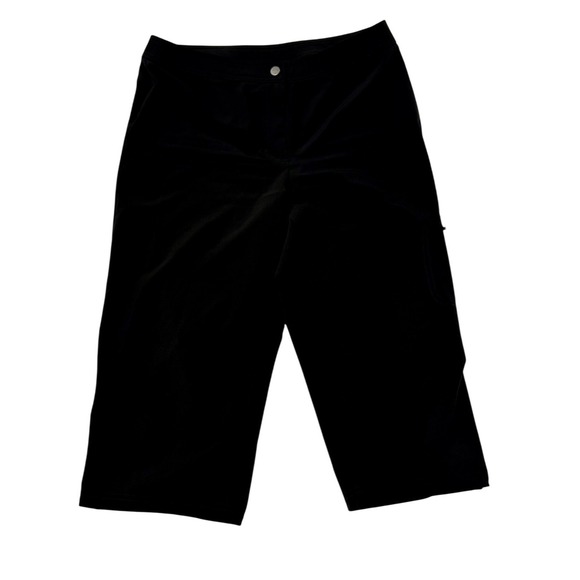 Zenergy by Chico's Pants - Zenergy by Chico's Black Capri Pants Size 0 Polyester Spandex Snap Detail